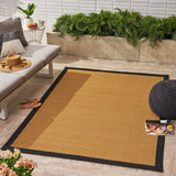 Christopher Knight Home® Pinchas Border 5x8 Beige/Black Rug - Durable, Stylish, Fade-Resistant