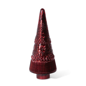 Festive Red Glass Lighted Christmas Tree, 18 in. XAB30048 Park Hill