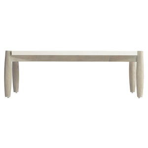 Bernhardt Bernhardt Ashbrook Cocktail Table With Scooped Vellum Top, Weathered Greige Ash Base, Modern Organic Design 462021