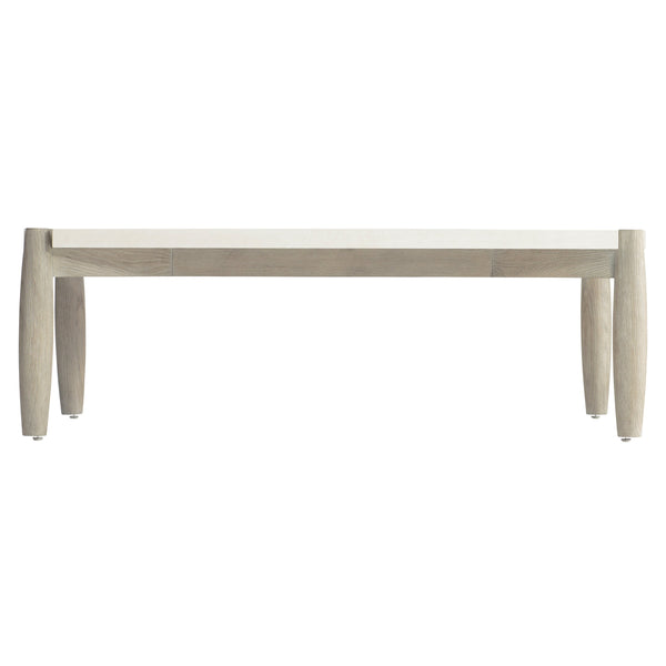 Bernhardt Bernhardt Ashbrook Cocktail Table With Scooped Vellum Top, Weathered Greige Ash Base, Modern Organic Design 462021
