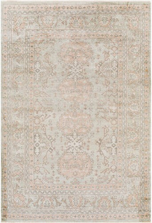 Surya Royal Handmade 10' X 14' Luxurious Viscose Rug – Elegant Design With Fringe Detailing For Home Décor Dusty Sage Viscose Ryl2302-1014