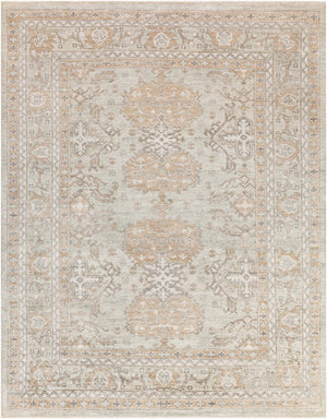Surya Royal Handmade 10' X 14' Luxurious Viscose Rug – Elegant Design With Fringe Detailing For Home Décor Dusty Sage Viscose Ryl2302-1014