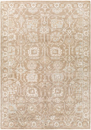 Surya Royal Handmade 10' X 14' Luxurious Viscose Rug – Elegant Design With Fringe Detailing For Home Décor Taupe Viscose Ryl2303-69