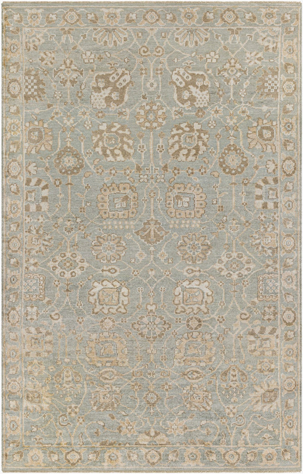 Surya Royal Handmade 10' X 14' Luxurious Viscose Rug – Elegant Design With Fringe Detailing For Home Décor Dusty Sage Viscose Ryl2304-46