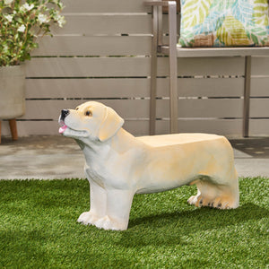 English Elm Christopher Knight Home® - MGO Labrador Dog Bench Outdoor Light Brown Lightweight Concrete Patio Seat No Assembly Required 72986.00