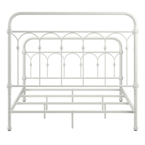 Homelegance By Top-Line Gracen Casted Knot Metal Bed White Metal