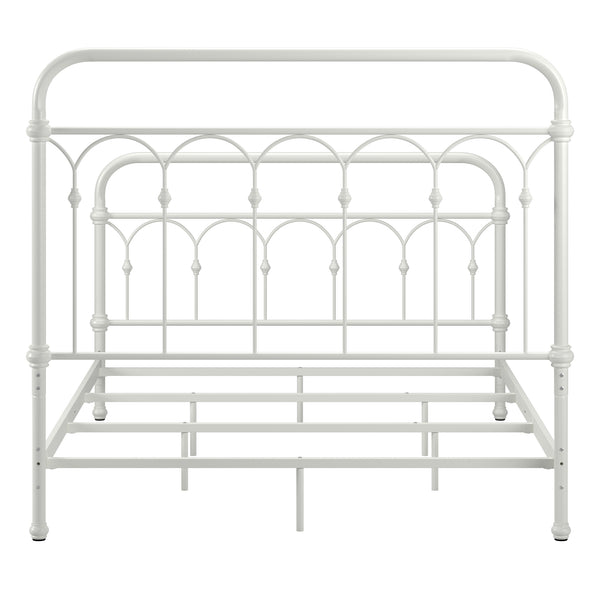 Homelegance By Top-Line Gracen Casted Knot Metal Bed White Metal