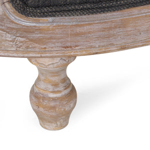 English Elm Pet Bed with Tufted Cushion Solid Birch Turned Legs Upholstered Living Room Sofa Style 72913.00