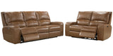 Parker House Swift - Bourbon Power Reclining Sofa And Loveseat Brown Top Grain Leather With Match (X) Mswi-32ph-bou