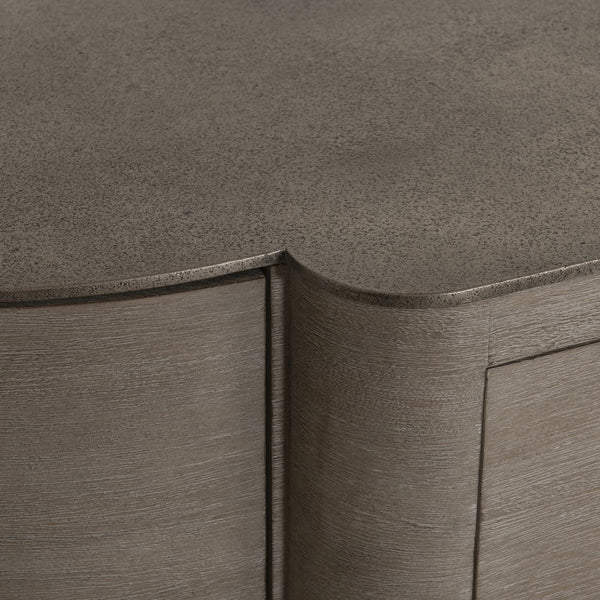 Bernhardt Bernhardt Romer Buffet In Forry Mahogany With Graphite Cast-Aluminum Top, Rustic Modern Storage Elegance 338134