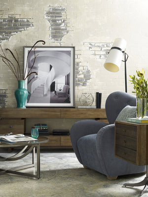 A.R.T. Furniture Epicenters Williamsburg Entertainment Console - Stylish Reclaimed Pallet Wood With Open Shelves & 6 Drawers Brown, Brown Material, Wood 223423-2302