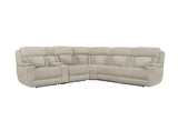 Parker Living Dalton - Lucky Fawn 6 Piece Modular Power Reclining Sectional with Power Adjustable Headrests