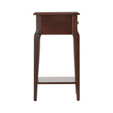 Homelegance By Top-Line Joplin 1-Drawer Wood Storage End Table Brown Rubberwood