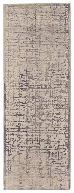 Feizy Rugs Prasad Modern Abstract Area Rug - Stain Resistant, Durable, Power Loomed Design For High Traffic Spaces Gray,Ivory Polypropylene,Polyester 6703683fgry000i71