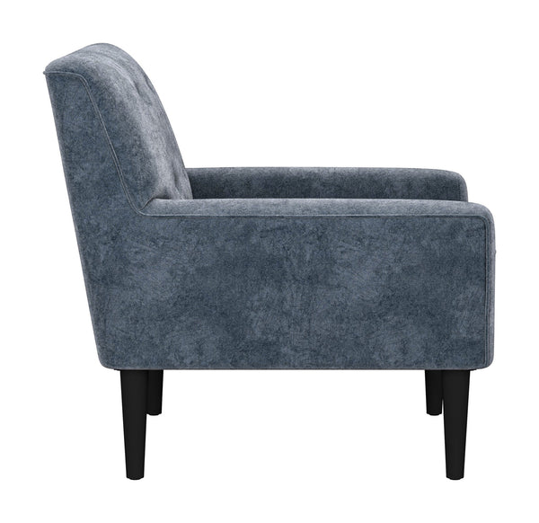Zuo Modern Frankfurt Crushed Velvet Armchair - Elegant Gray Accent Chair With Plush Cushions & Solid Wood Frame Gray 100% Polyester,Plywood,Steel 100917-zuo-modern