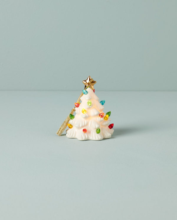 Lenox Treasured Traditions Light-Up Tree Ornament Ivory, IVORY PORCELAIN 893580