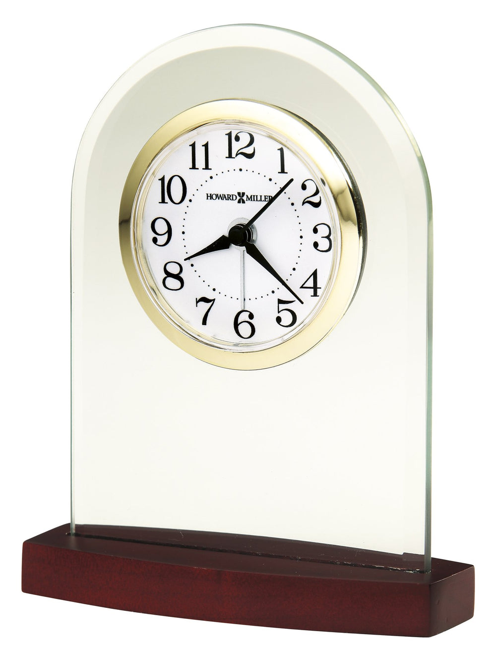 Hekman Furniture 645715 Hansen Tabletop Clock - Elegant Beveled Glass Design With Brass Accents & Arabic Numerals  Hansen Tabletop Clock 645715