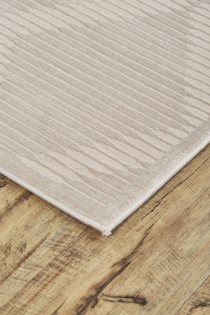 Feizy Rugs Prasad Modern Geometric Rug - Durable Polypropylene Blend, Stain Resistant, Stylish For Any Space Ivory,Tan Polypropylene,Polyester 6703678fcrm000g99