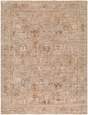 Livabliss The Vintage Runner Rug Machine Woven Polyester with Fringe Trim for Hallway Entryway Brown, Beige 6'7" x 9'10" RZDT2311-6796