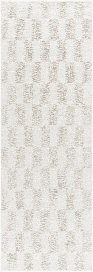 Livabliss Rize Hand Tufted Wool Accent Rug Artisan Crafted for Entryways and Bedroom Floors Ivory, Taupe 2'6" x 8' RZE2300-268