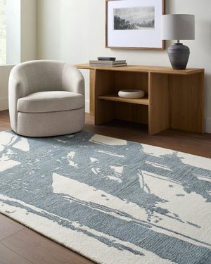 Livabliss Rize Hand Tufted Wool Accent Rug Artisan Crafted in India for Entryways and Bedrooms Slate Blue, Iv 8' x 10' RZE2301-810