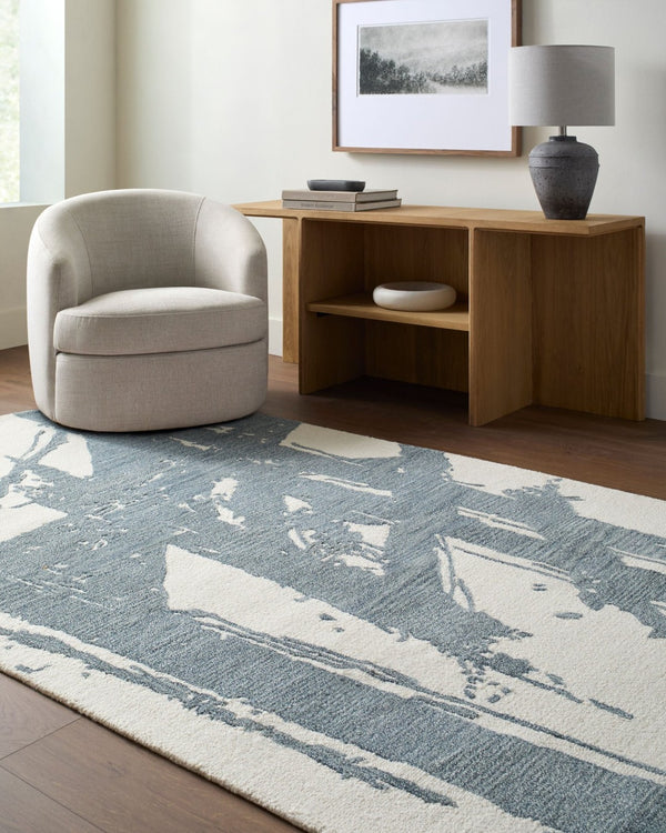 Livabliss Rize Hand Tufted Wool Accent Rug Artisan Crafted in India for Entryways and Bedrooms Slate Blue, Iv 8' x 10' RZE2301-810