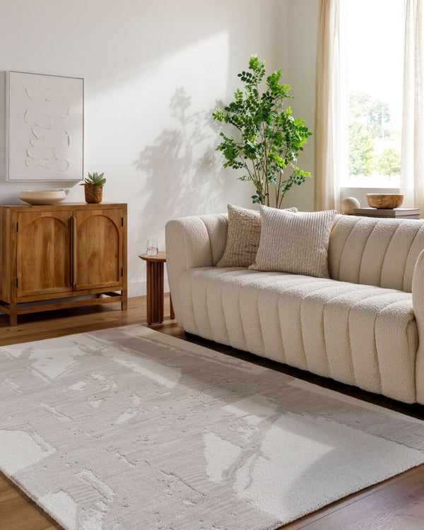 Livabliss Rize Hand Tufted Wool Accent Rug Artisan Crafted for Entryways Bathrooms and Bedside Ivory, Taupe 2' x 3' RZE2302-23