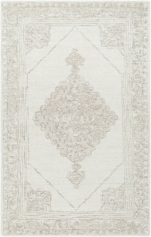 Livabliss Rize Hand Tufted Wool Area Rug for Entryways Bedside Floors and Reading Nooks Ivory, Taupe 2' x 3' RZE2304-23