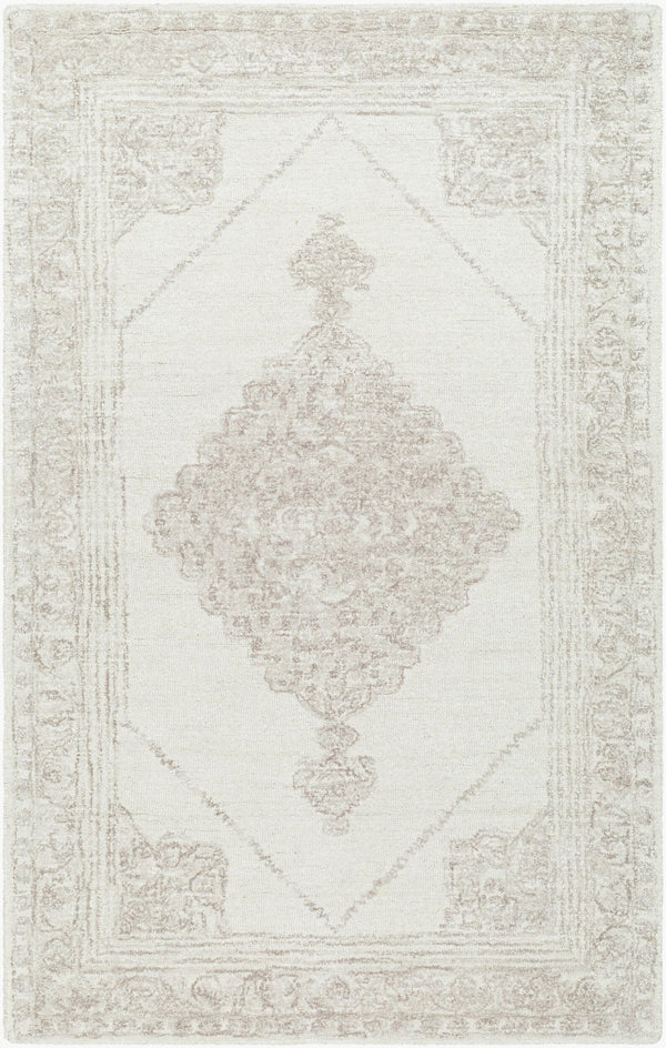 Livabliss Rize Hand Tufted Wool Area Rug for Entryways Bedside Floors and Reading Nooks Ivory, Taupe 2' x 3' RZE2304-23