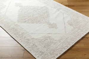 Livabliss Rize Hand Tufted Wool Area Rug for Entryways Bedside Floors and Reading Nooks Ivory, Taupe 2' x 3' RZE2304-23