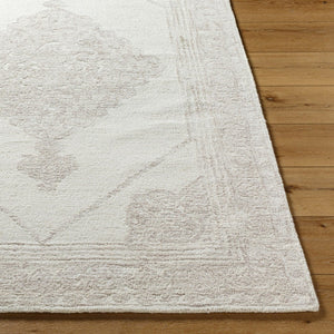 Livabliss Rize Hand Tufted Wool Area Rug for Entryways Bedside Floors and Reading Nooks Ivory, Taupe 2' x 3' RZE2304-23