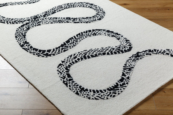Livabliss Rize Hand Tufted Wool Accent Rug Artisan Crafted for Entryways and Cozy Bedroom Spaces Ivory, Midnight 6' x 9' RZE2305-69