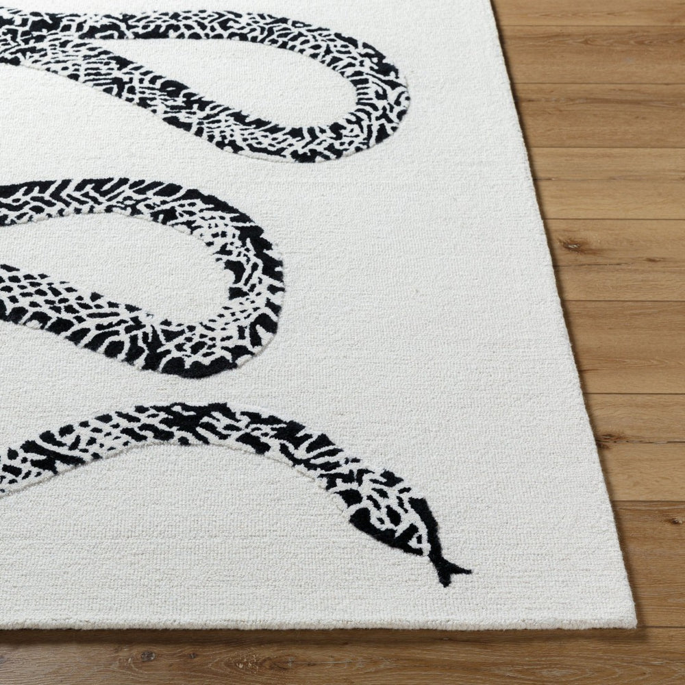 Livabliss Rize Hand Tufted Wool Accent Rug Artisan Crafted for Entryways and Cozy Bedroom Spaces Ivory, Midnight 2'6" x 8' RZE2305-268