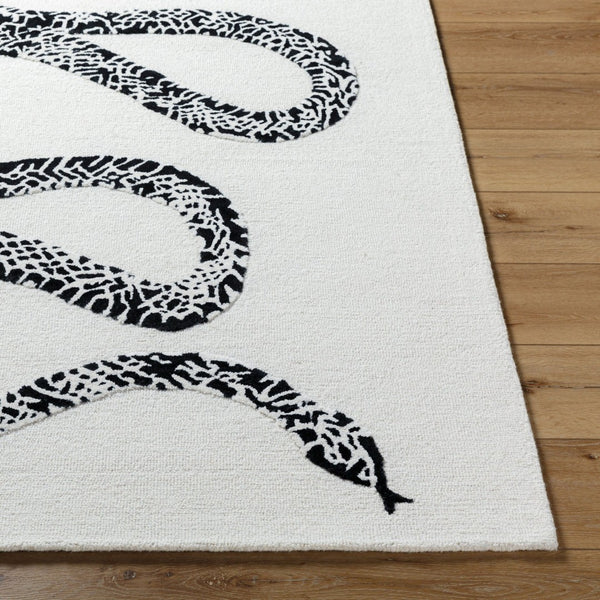 Livabliss Rize Hand Tufted Wool Accent Rug Artisan Crafted for Entryways and Cozy Bedroom Spaces Ivory, Midnight 6' x 9' RZE2305-69