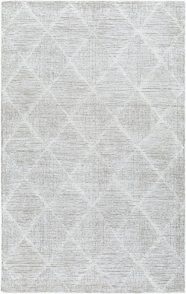 Livabliss Rize Hand Tufted Wool Area Rug Artisan Crafted for Entryway or Bathroom Accent Ivory, Taupe 6' x 9' RZE2306-69