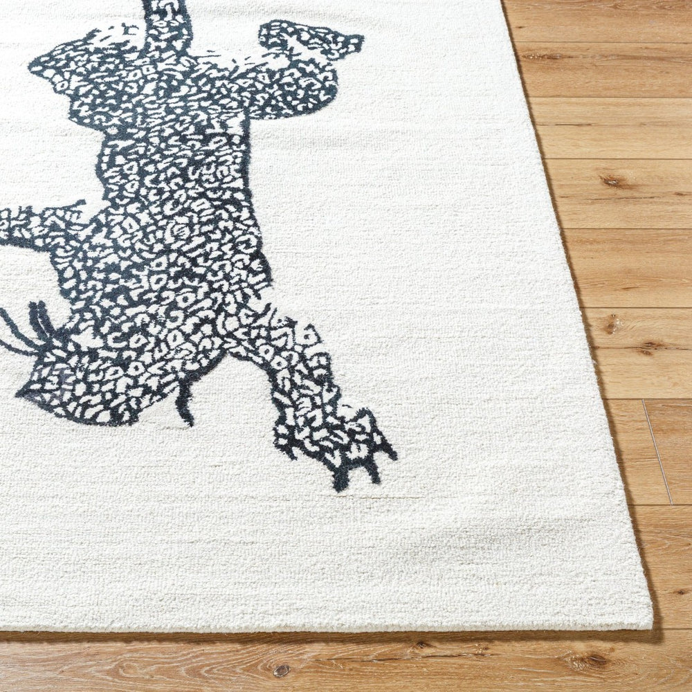 Livabliss Rize Hand Tufted Wool Accent Rug Plush Artisan Crafted for Entryways and Bedrooms Ivory, Jet Blac 9' x 12' RZE2307-912