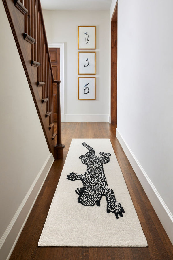Livabliss Rize Hand Tufted Wool Accent Rug Plush Artisan Crafted for Entryways and Bedrooms Ivory, Jet Blac 9' x 12' RZE2307-912