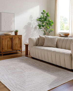 Livabliss Rize Hand-tufted Wool Accent Rug Soft Medium Pile for Entryway or Bathroom Decor Ivory, Taupe 2' x 3' RZE2309-23