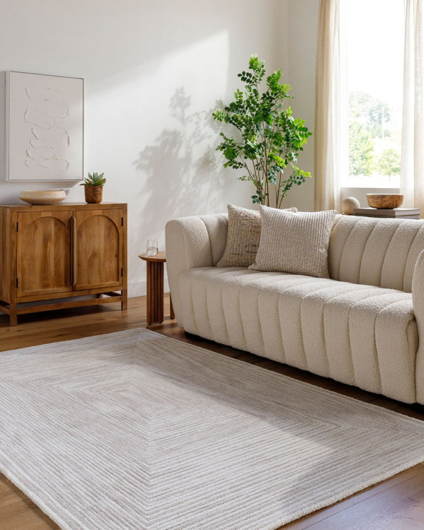Livabliss Rize Hand-tufted Wool Accent Rug Soft Medium Pile for Entryway or Bathroom Decor Ivory, Taupe 2' x 3' RZE2309-23