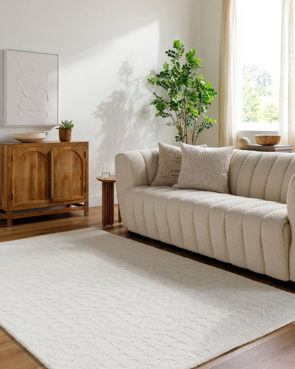 Livabliss Rize Handmade Wool Accent Rug Soft Medium Pile for Entryway or Bathroom Warmth Ivory, Pearl 2' x 3' RZE2310-23