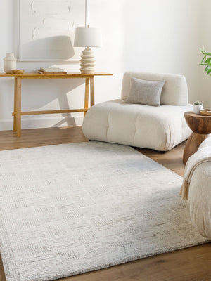 Livabliss Rize Hand Tufted Wool Area Rug Soft Medium Pile Accent for Entryway or Bedroom Ivory, Dove Gra 8' x 10' RZE2311-810