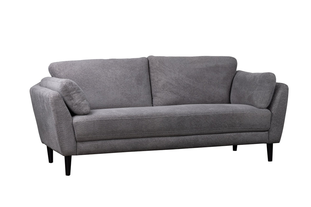 Porter Designs Porter Marley Boucle Fabric Sofa In Elegant Gray – Contemporary Flared Arms & Chic Design For Your Home Gray Fabric 01-168-01-3574