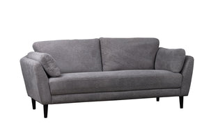 Porter Designs Porter Marley Boucle Fabric Sofa In Elegant Gray – Contemporary Flared Arms & Chic Design For Your Home Gray Fabric 01-168-01-3574