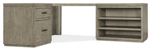 Hooker Furniture Linville Weathered Mink Credenza With Lateral File, Locking Drawer, Adjustable Shelves, Freestanding Design 73.00 L x 85.00W x 30.00H 6150-10933-85