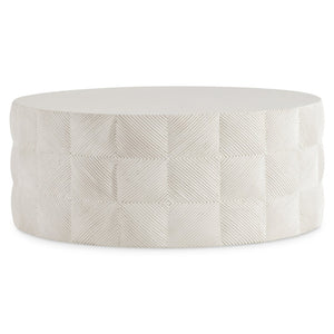 Bernhardt Bernhardt Ballantyne Round Stonecast Cocktail Table Outdoor Woven Rattan Patio Accent X11008