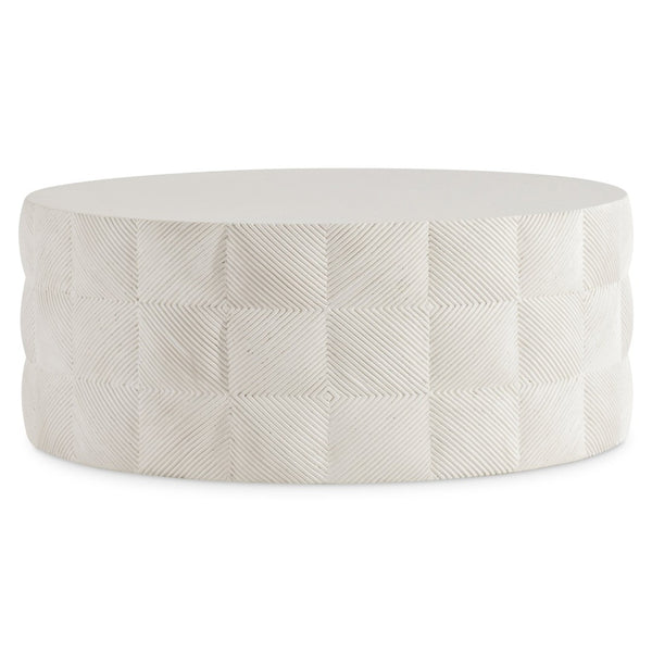 Bernhardt Bernhardt Ballantyne Round Stonecast Cocktail Table Outdoor Woven Rattan Patio Accent X11008