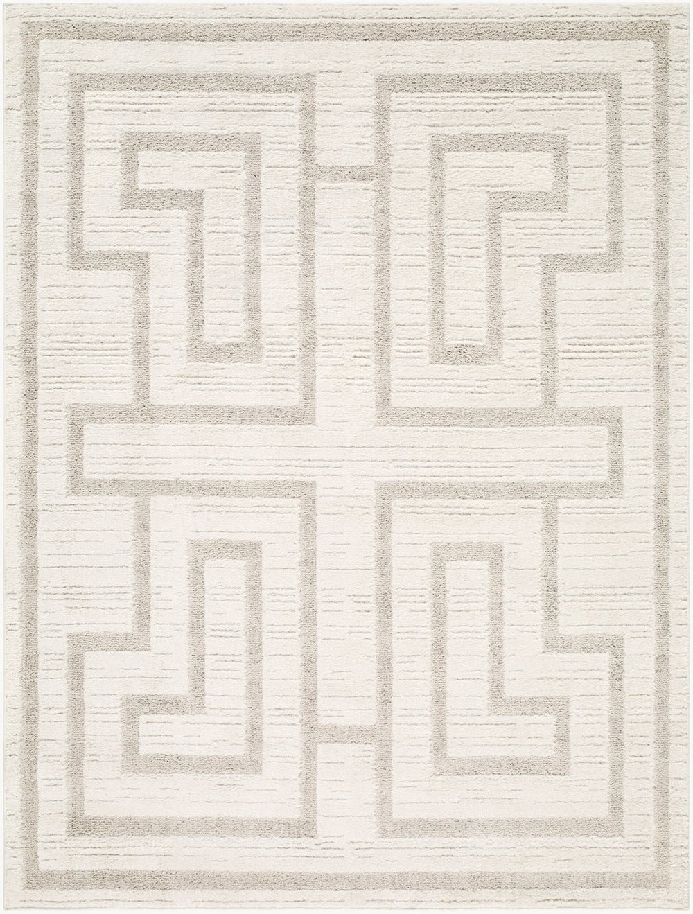 Livabliss The Studio Edit Art Deco Machine Woven Polypropylene Rug for Modern Interiors Oatmeal, Ivory 9' x 12' RZSE2303-912