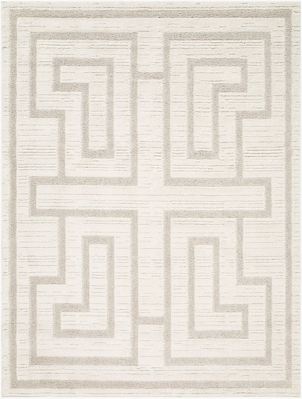 Livabliss The Studio Edit Art Deco Machine Woven Polypropylene Rug for Modern Interiors Cream, Beige 2' x 2'11" RZSE2301-2211