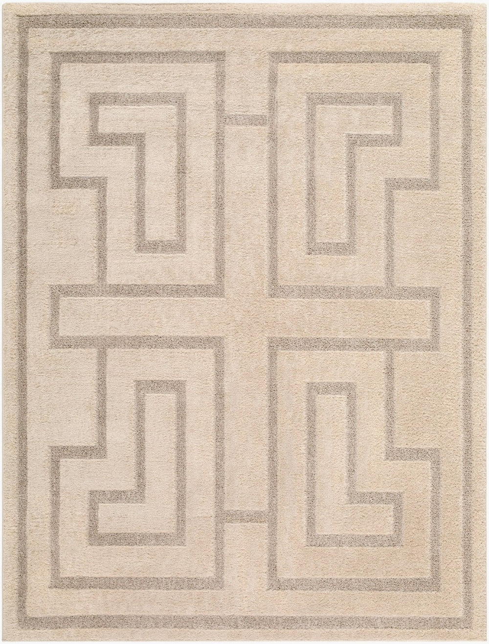 Livabliss The Studio Edit Art Deco Machine Woven Polypropylene Rug for Entryway or Bath Oatmeal, Ivory 2' x 2'11" RZSE2302-2211