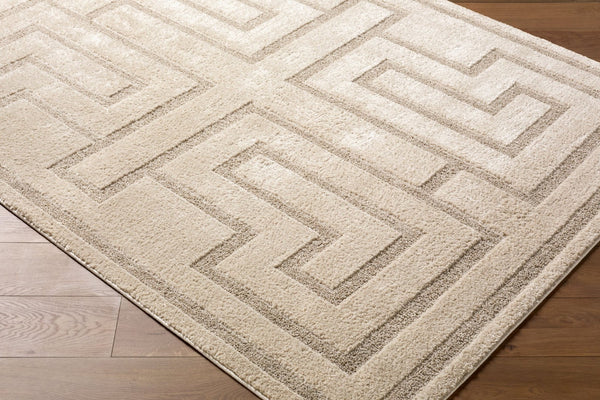 Livabliss The Studio Edit Art Deco Machine Woven Polypropylene Rug for Entryway or Bath Oatmeal, Ivory 2' x 2'11" RZSE2302-2211